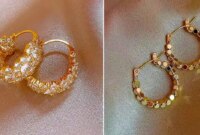 جدیدترین طرح های گوشواره حلقه ای طلا کارشده؛ استایل خاص خود را بسازید
